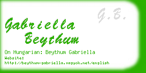 gabriella beythum business card